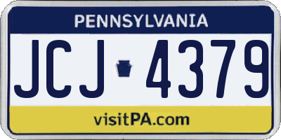 PA license plate JCJ4379