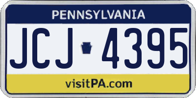 PA license plate JCJ4395