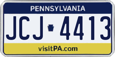 PA license plate JCJ4413