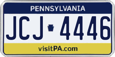 PA license plate JCJ4446