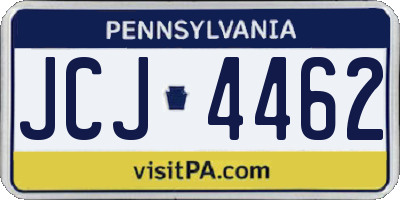 PA license plate JCJ4462