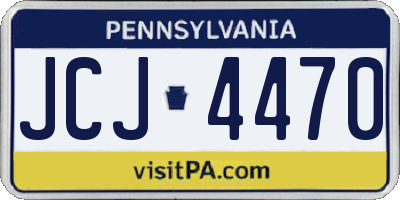 PA license plate JCJ4470
