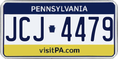 PA license plate JCJ4479