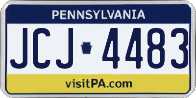PA license plate JCJ4483
