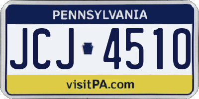 PA license plate JCJ4510
