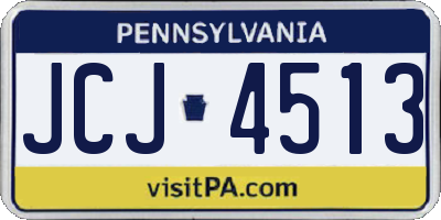 PA license plate JCJ4513