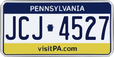 PA license plate JCJ4527