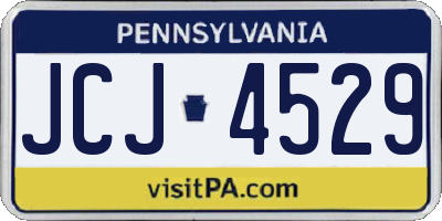 PA license plate JCJ4529