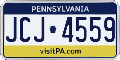 PA license plate JCJ4559
