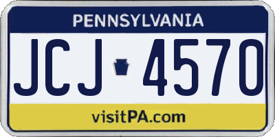 PA license plate JCJ4570