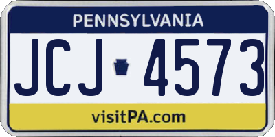 PA license plate JCJ4573