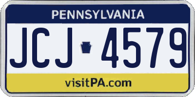PA license plate JCJ4579