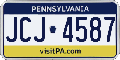 PA license plate JCJ4587