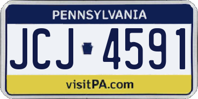 PA license plate JCJ4591