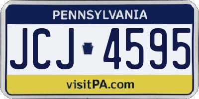 PA license plate JCJ4595