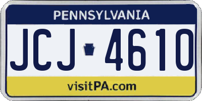 PA license plate JCJ4610