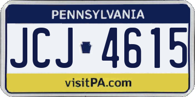 PA license plate JCJ4615