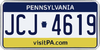 PA license plate JCJ4619