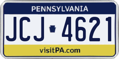 PA license plate JCJ4621