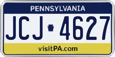 PA license plate JCJ4627