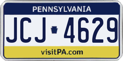 PA license plate JCJ4629