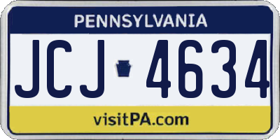 PA license plate JCJ4634