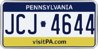 PA license plate JCJ4644