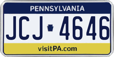 PA license plate JCJ4646
