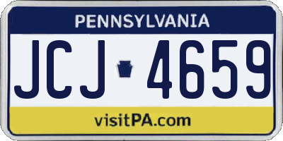 PA license plate JCJ4659