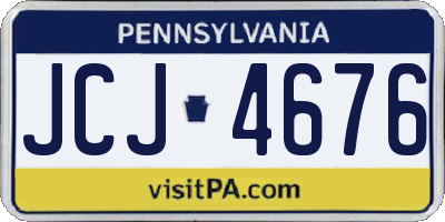 PA license plate JCJ4676