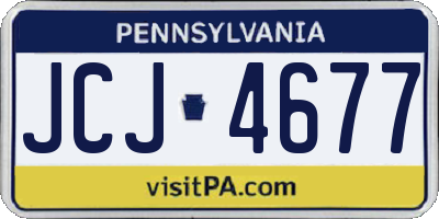PA license plate JCJ4677