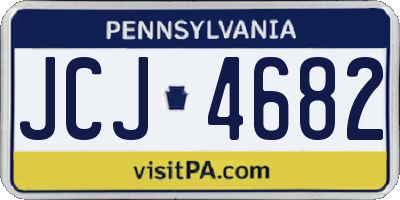 PA license plate JCJ4682