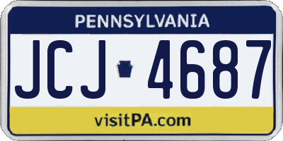 PA license plate JCJ4687