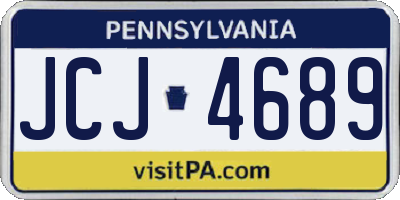 PA license plate JCJ4689