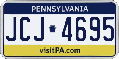 PA license plate JCJ4695