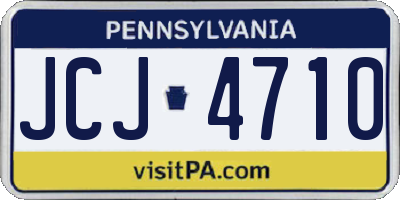 PA license plate JCJ4710