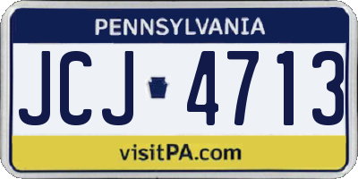 PA license plate JCJ4713