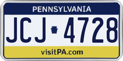 PA license plate JCJ4728