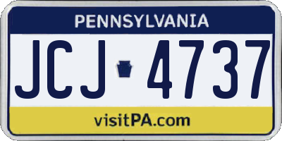 PA license plate JCJ4737