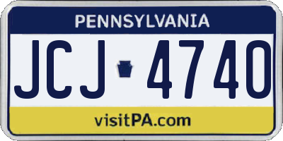 PA license plate JCJ4740