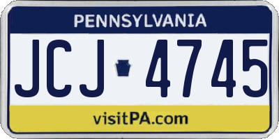 PA license plate JCJ4745