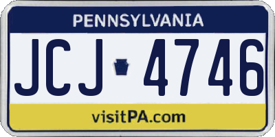 PA license plate JCJ4746