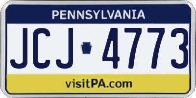 PA license plate JCJ4773