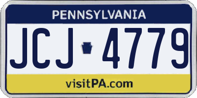 PA license plate JCJ4779
