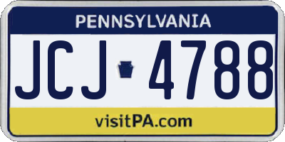 PA license plate JCJ4788