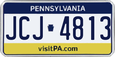 PA license plate JCJ4813