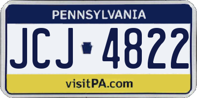 PA license plate JCJ4822