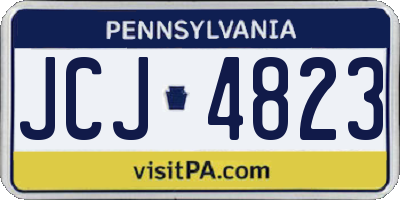 PA license plate JCJ4823