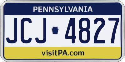 PA license plate JCJ4827