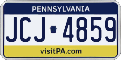 PA license plate JCJ4859